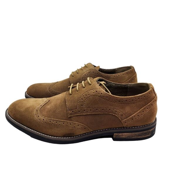Bruno Marc Men's  Lace Up Wingtip Suede Leather Oxford Shoes -12 - Picture 2 of 10